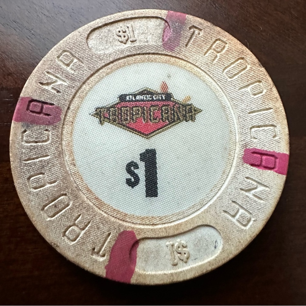 TROPICANA ATLANTIC CITY CHIP.
